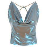 Charlotte Shimmer Draped Top