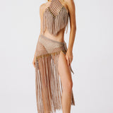 Aria Hand-Crocheted Fringe Skirt