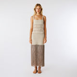 Bonbon Hand-Crocheted Fringe Maxi Dress