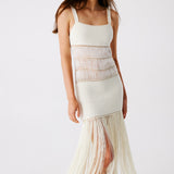 Bonbon Hand-Crocheted Fringe Maxi Dress