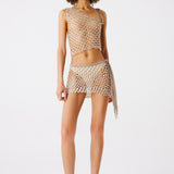 Serene Hand-Crocheted Mini Skirt