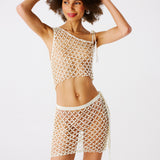 Serene Hand-Crocheted Mini Skirt