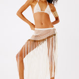 Aria Hand-Crocheted Fringe Skirt