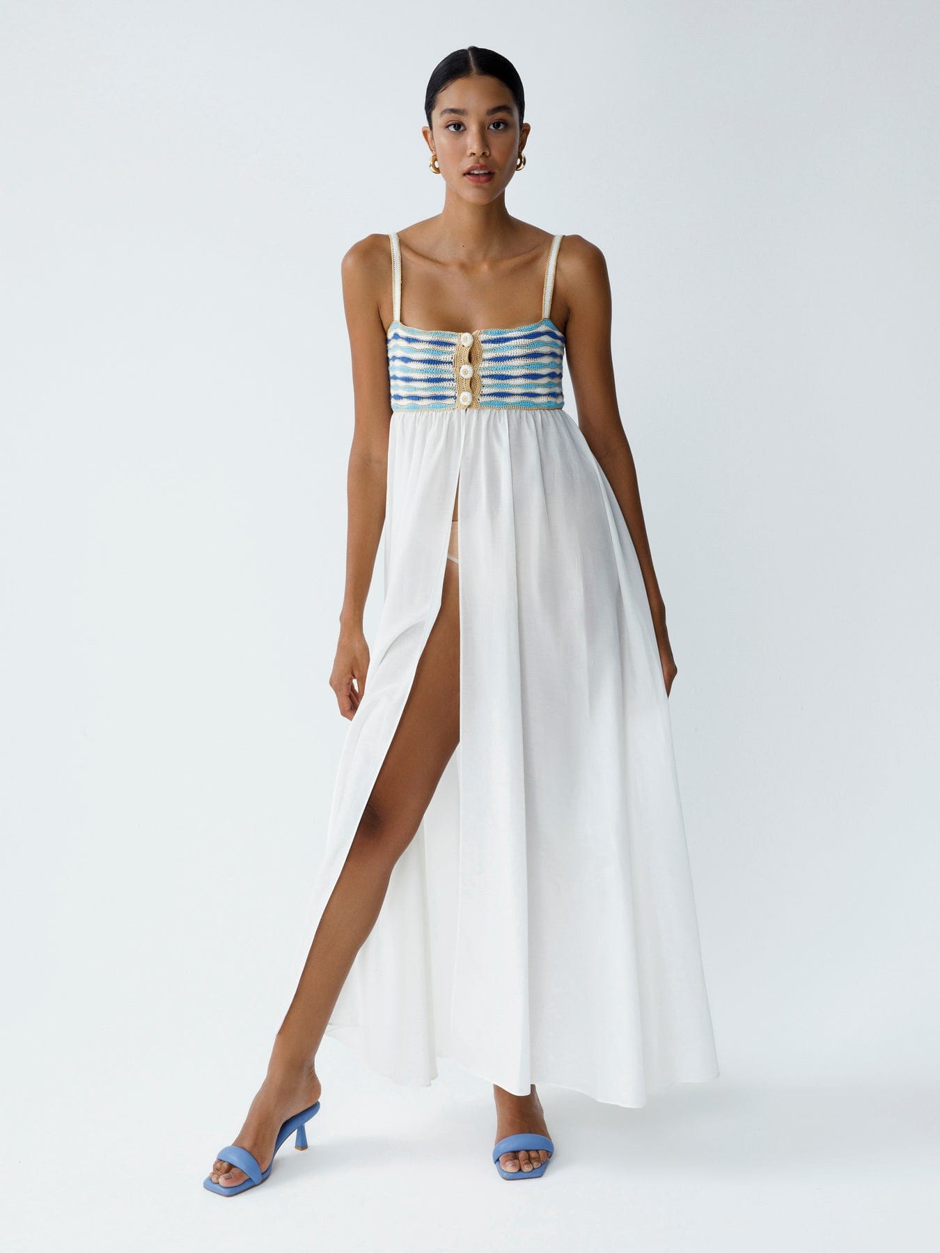 Empire waist white maxi dress best sale